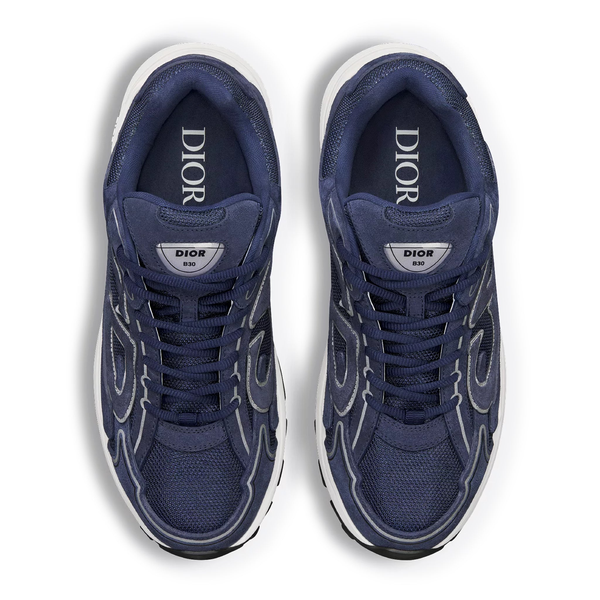 Dior B30 Countdown Mesh Navy Blue Suede Trainer